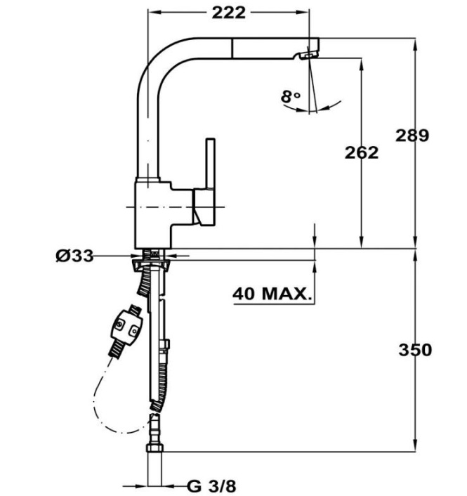 Teka ARES B 938 TG nákres